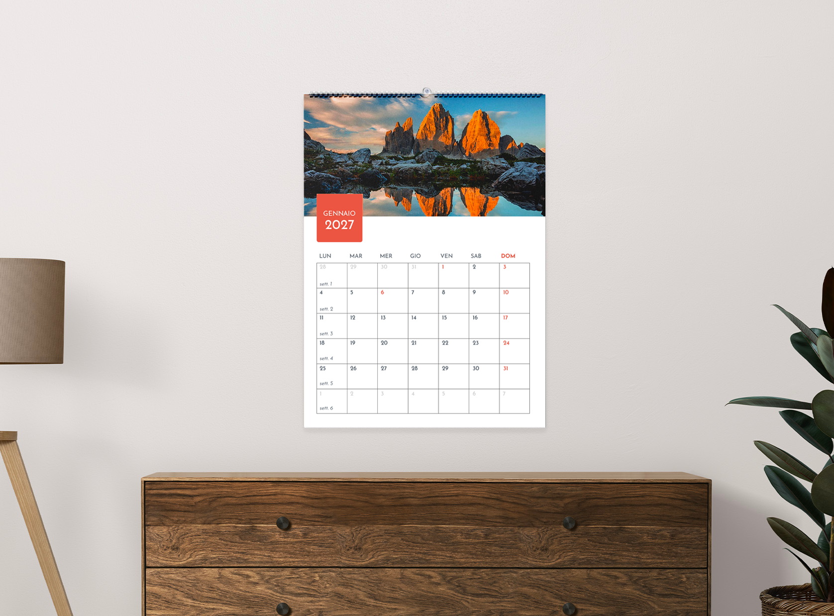Calendario da parete 2027